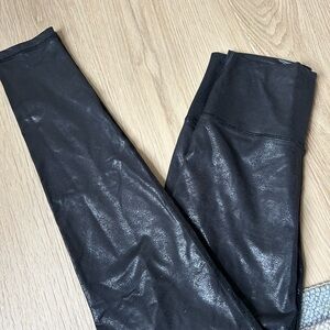 Aerie Shine Black Leggings Spanx Dupe